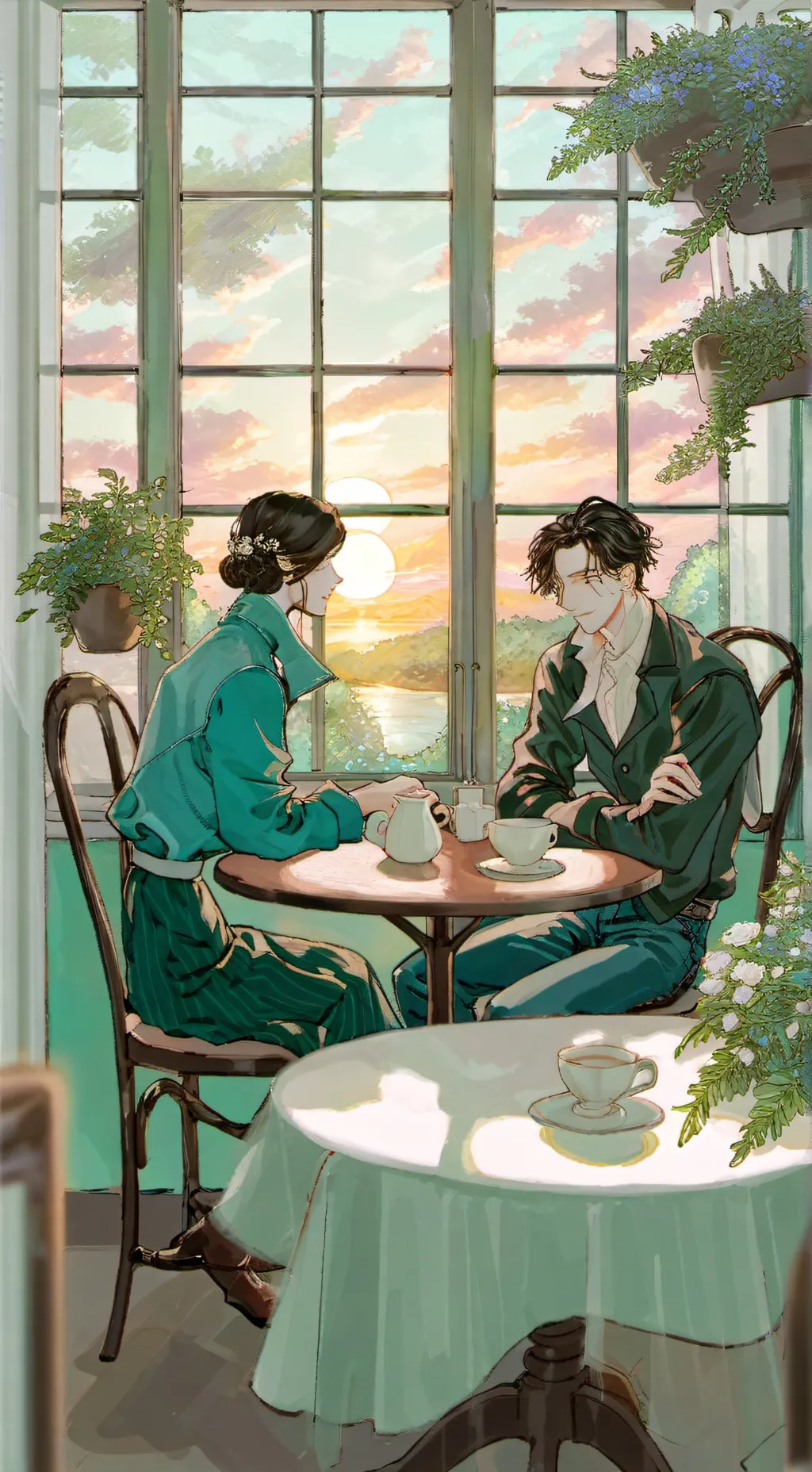 ai character: Dating sim background