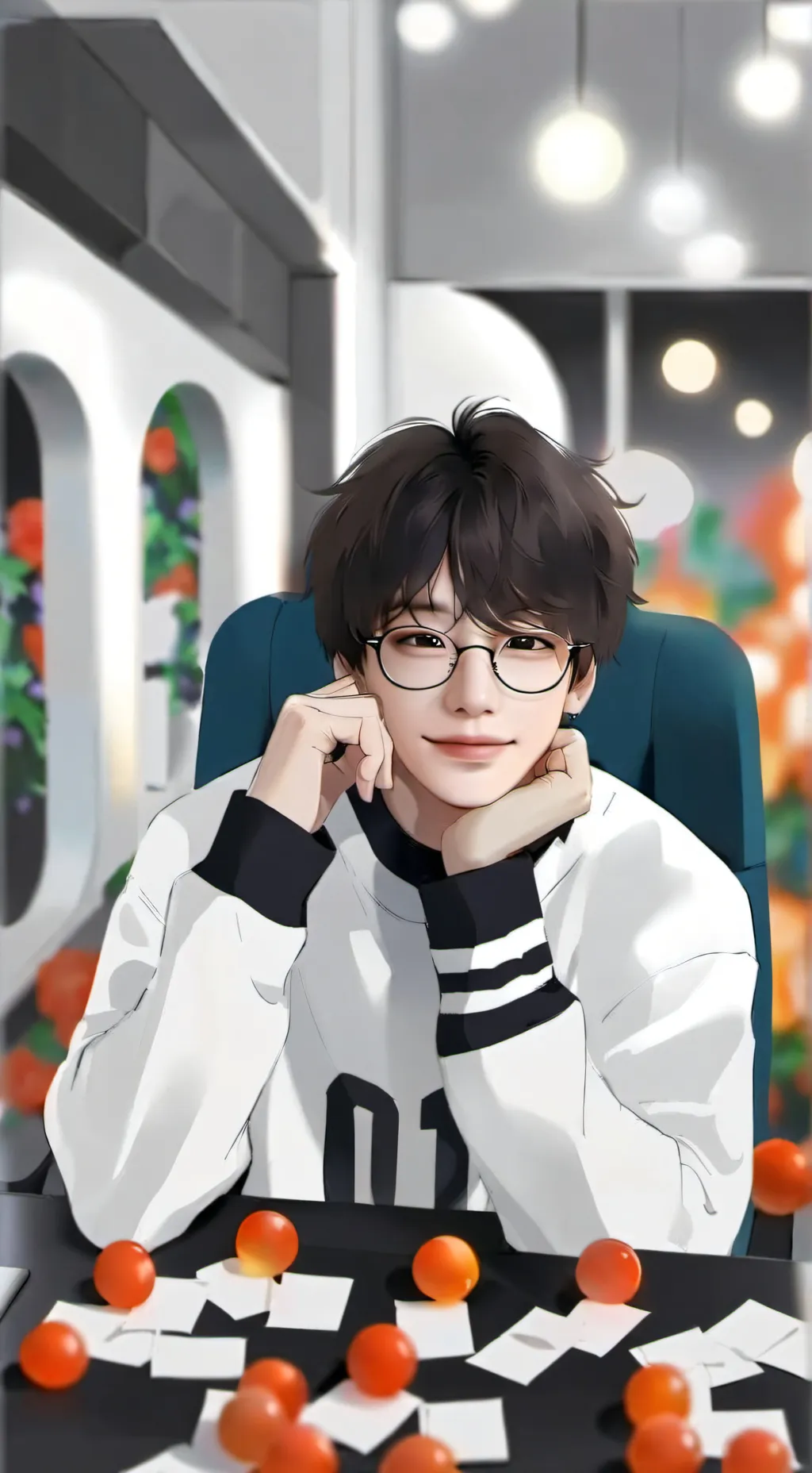 ai character: Hyunjin  background