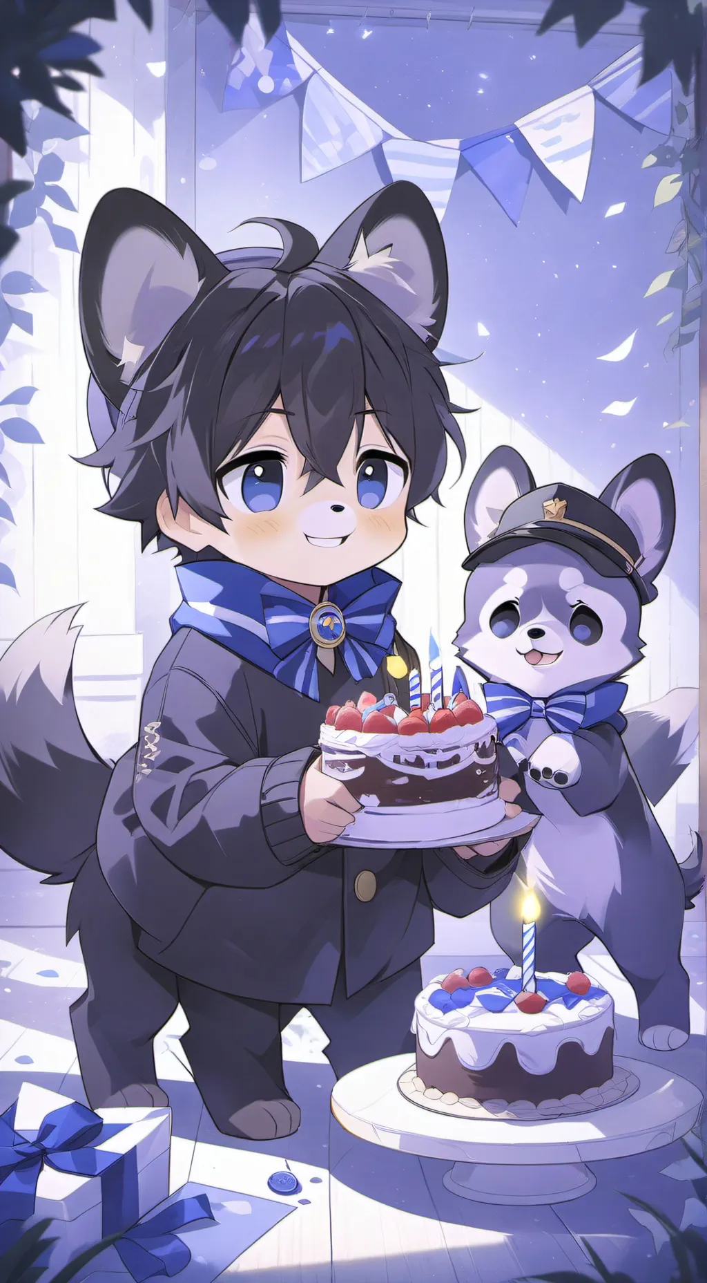 ai character: Bluey’s birthday background