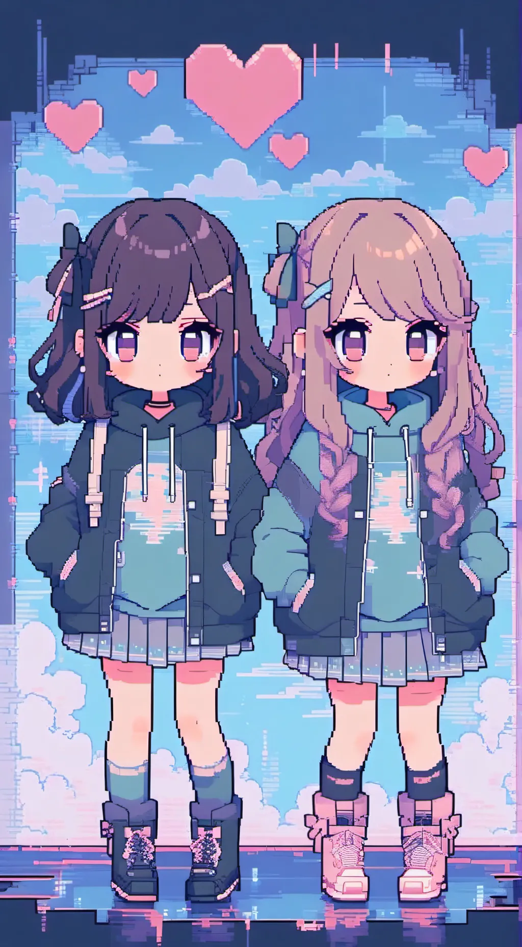 ai character: Lacy and Lucy background