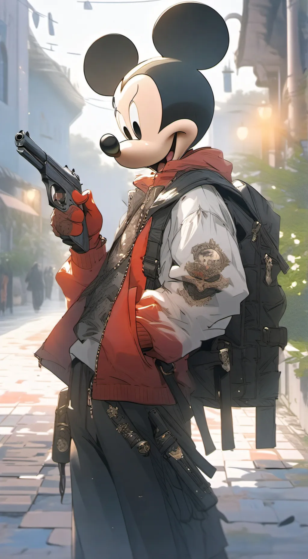 ai character: $micky munch$ background