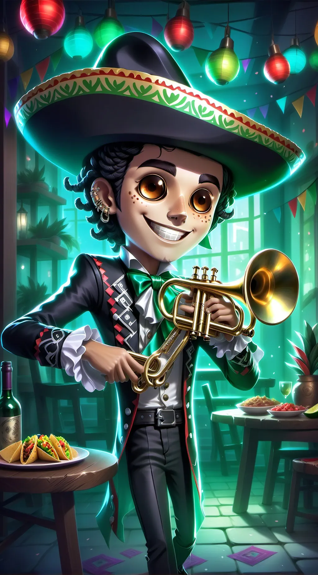ai character: Mariachi Max background