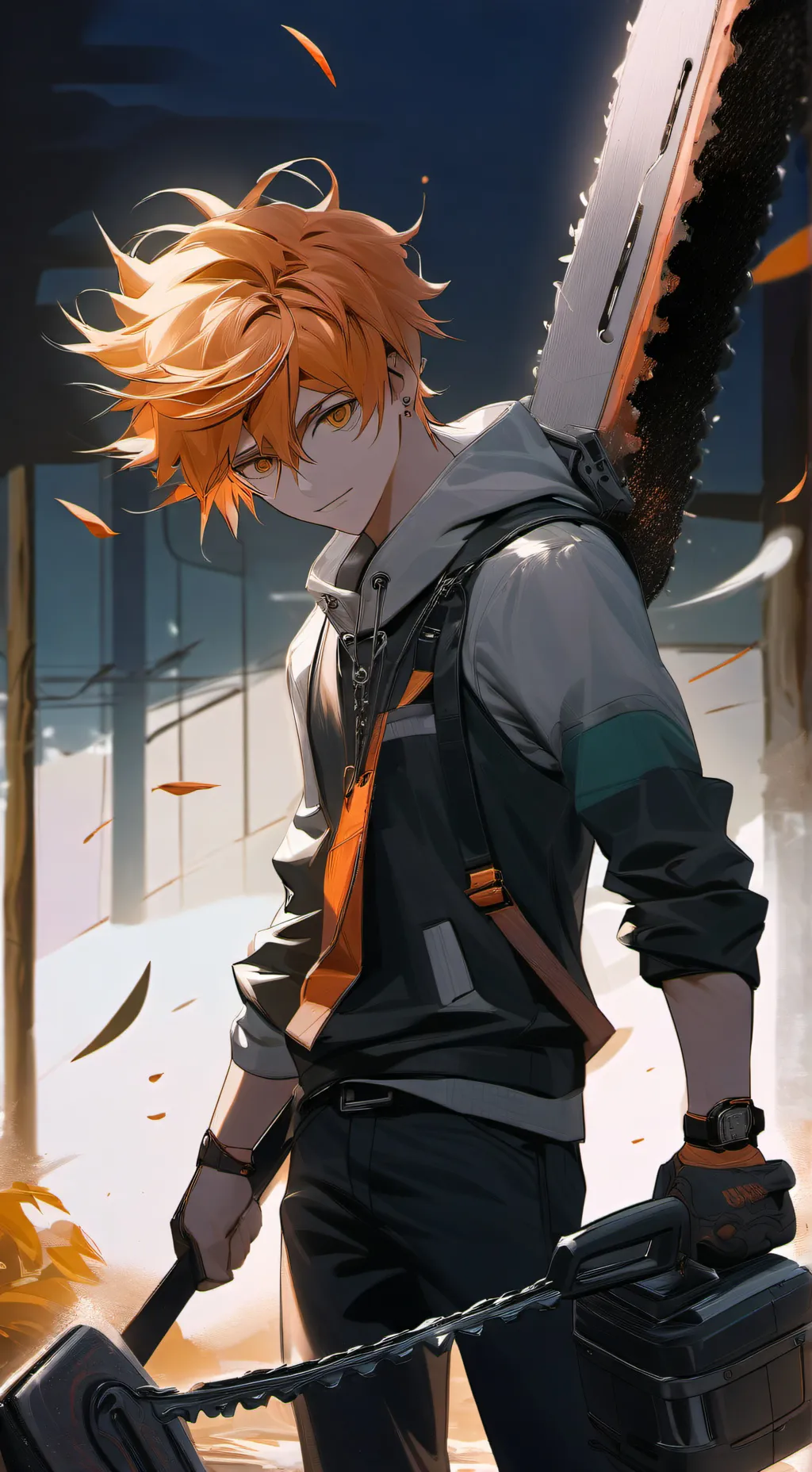 ai character:  Chainsaw man x Ds background