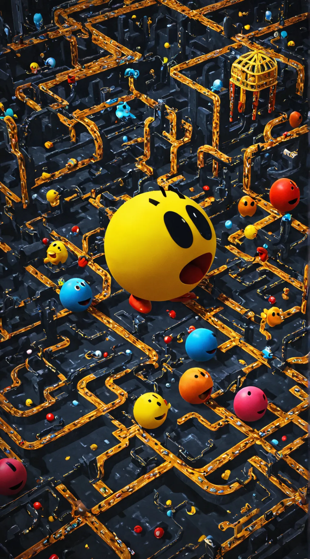 ai character: pac man. background