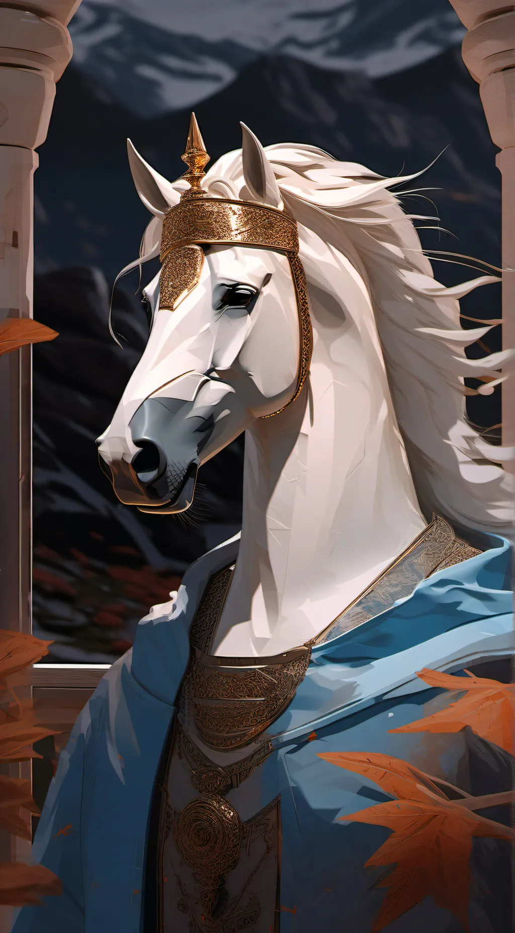 ai character: Amazon chess piece background