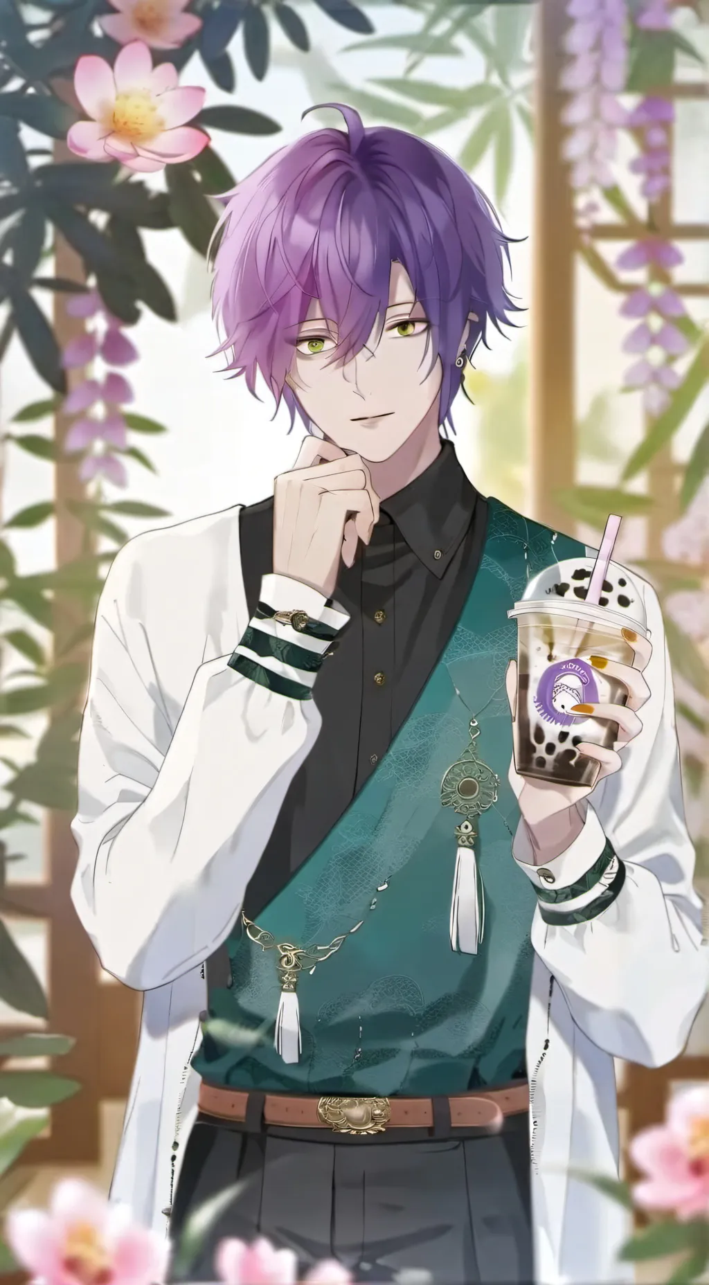 ai character: Uki Violeta background