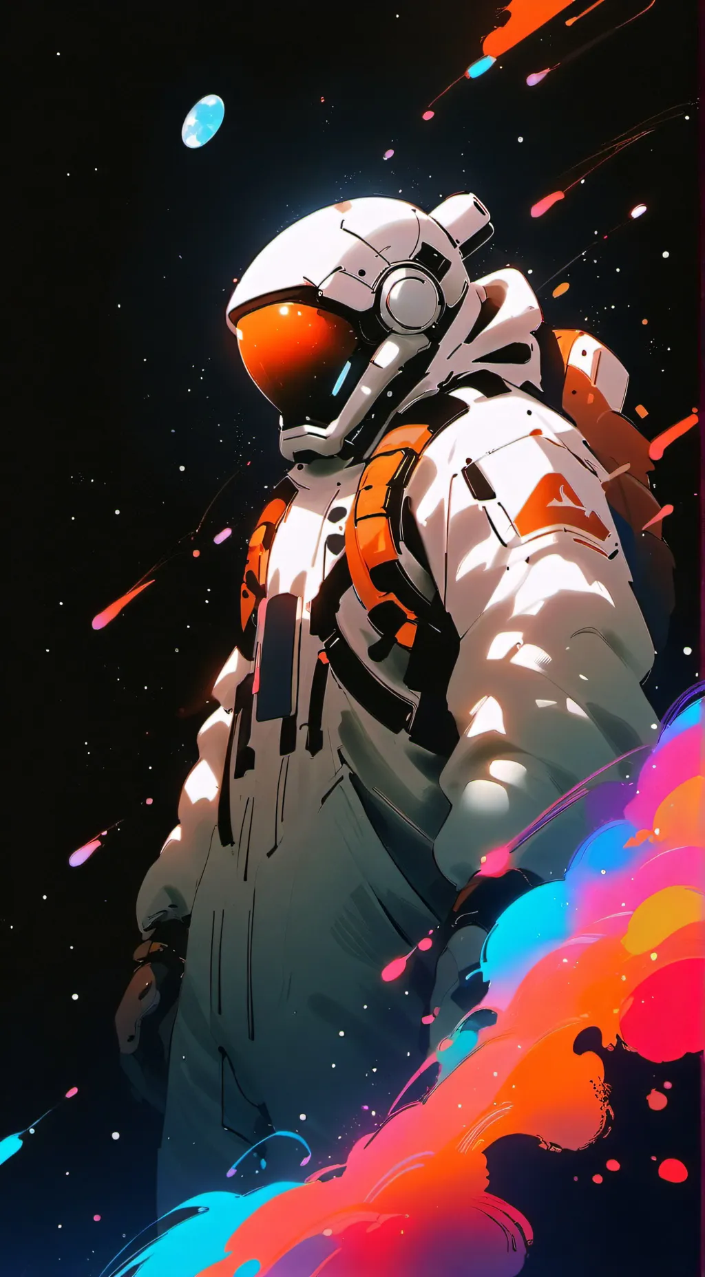 ai character: light blue  background