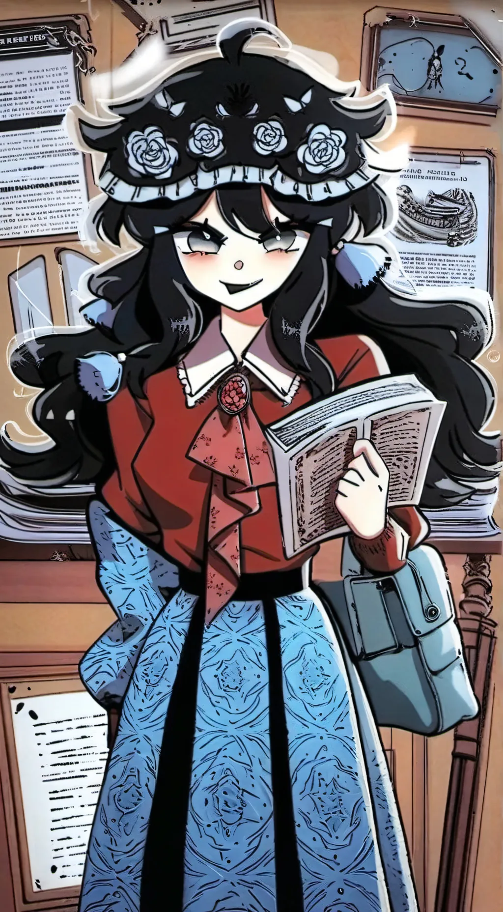 ai character: miss thavel  background