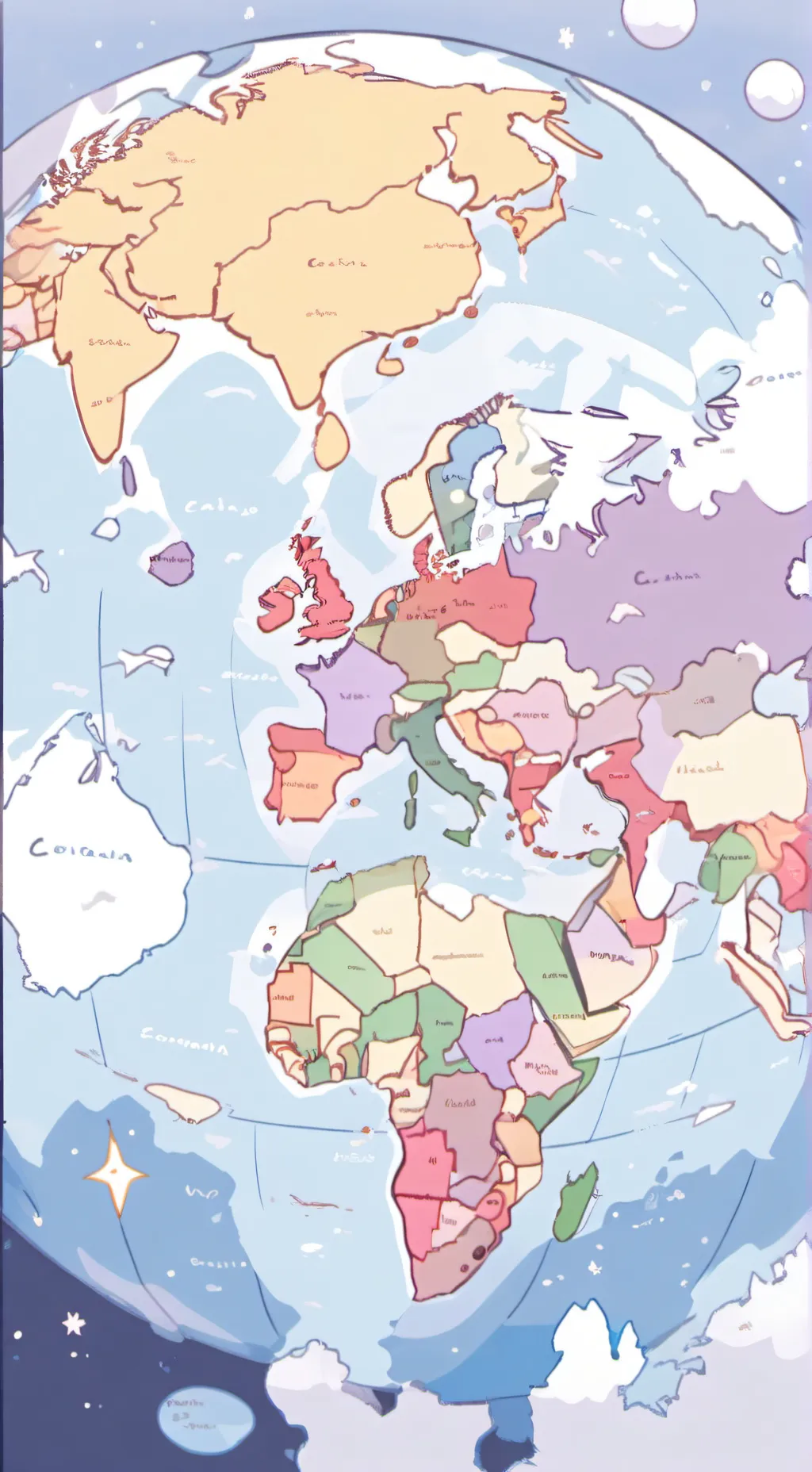 ai character: countryballs background