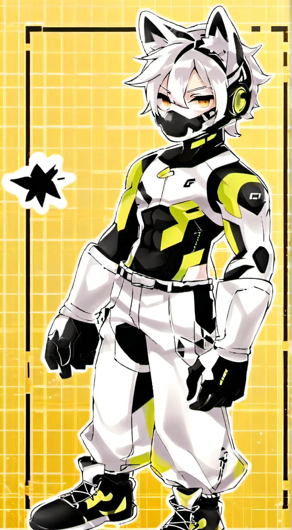 ai character: Cyborg fox background