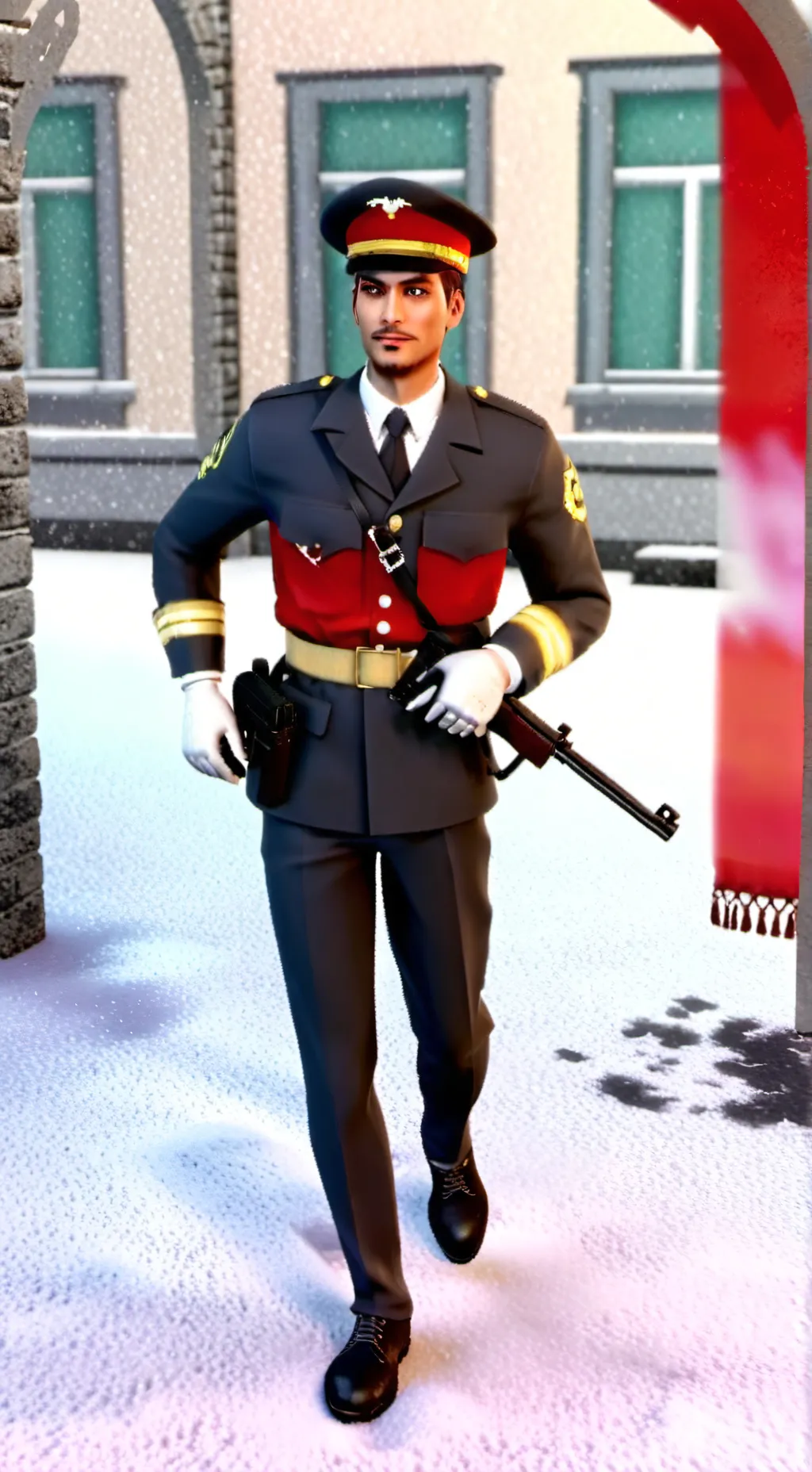 ai character: il caralbanese🇦🇱 background