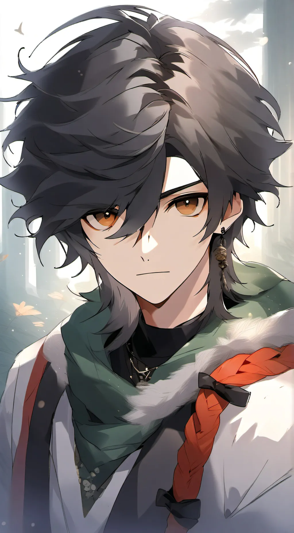 ai character: coral background