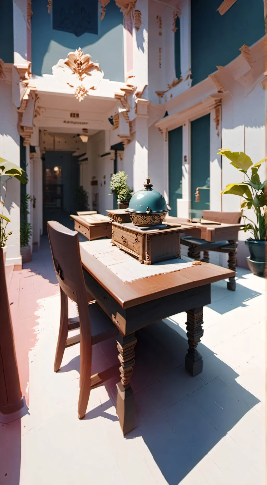 ai character: Eascp the hotellll background