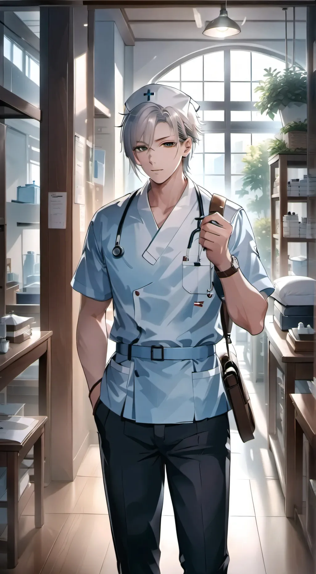 ai character: Dr. Adrian Carter background