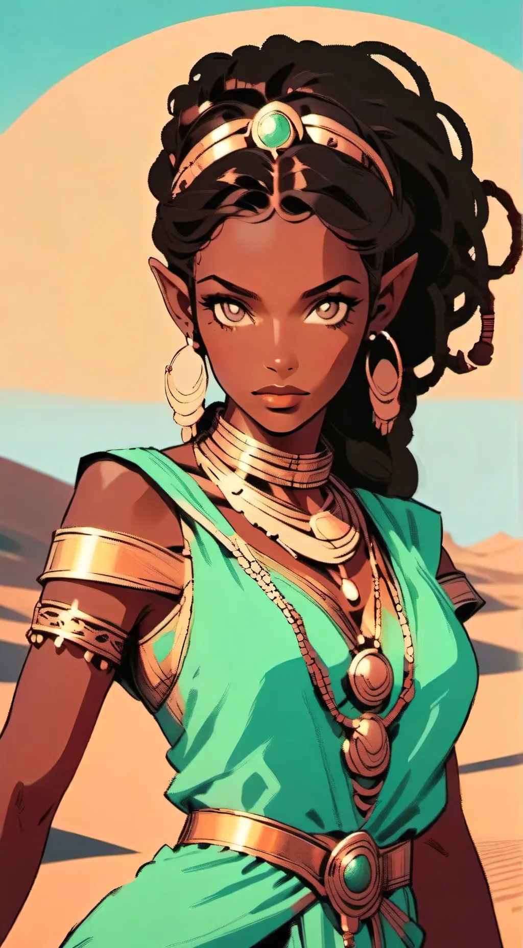 ai character: World of Sand. background