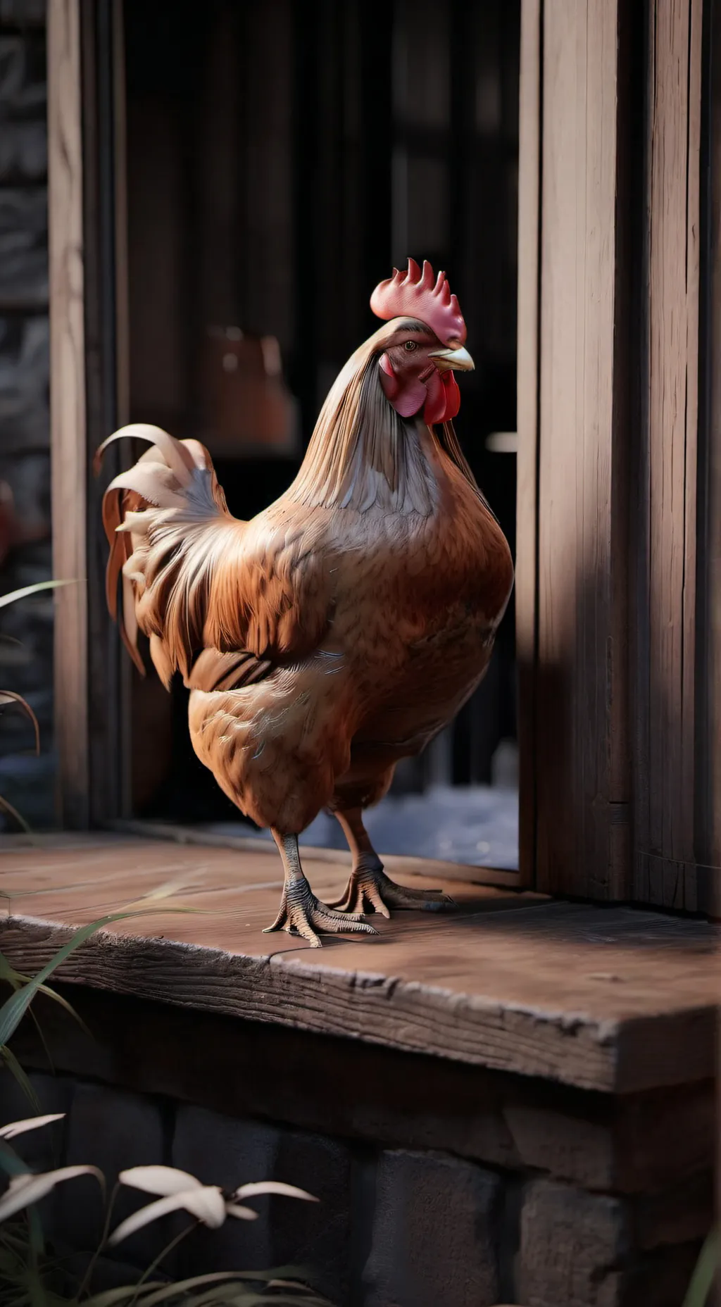 ai character:  chicken brith background