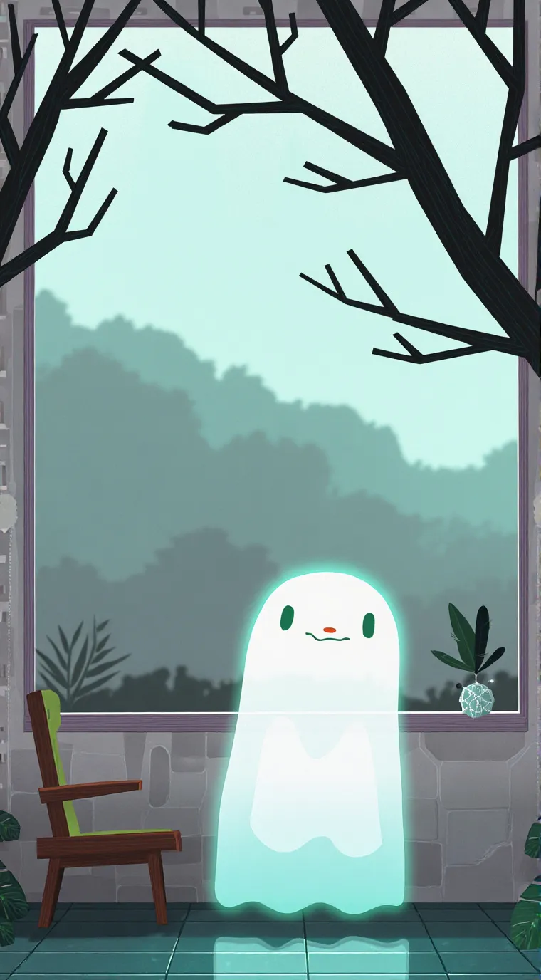ai character: ghostie background