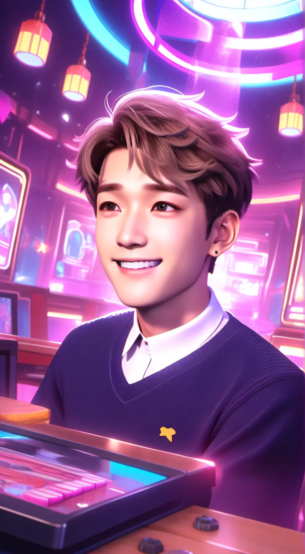 ai character: bangchan  background