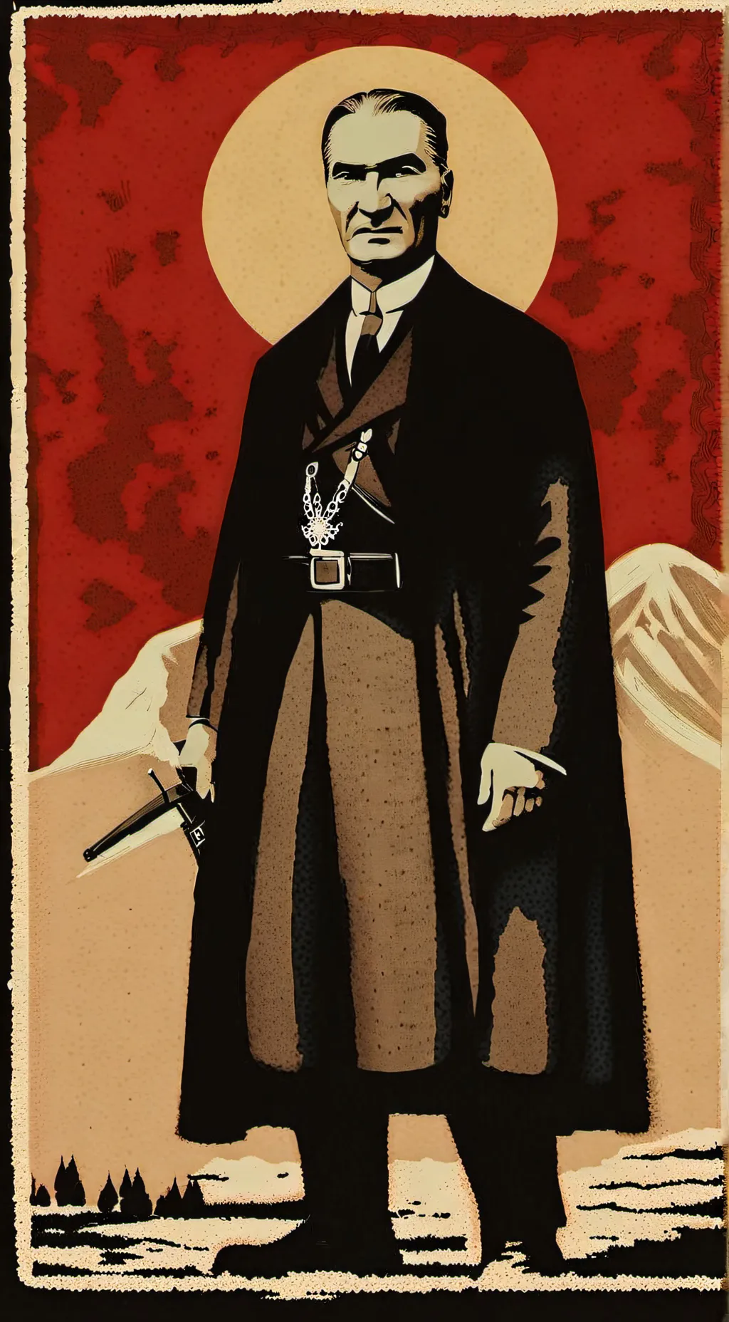 ai character: ATATÜRK background