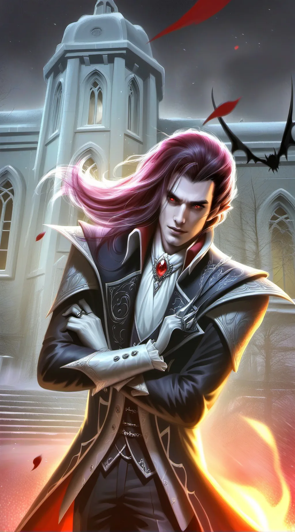 ai character: vampire  background