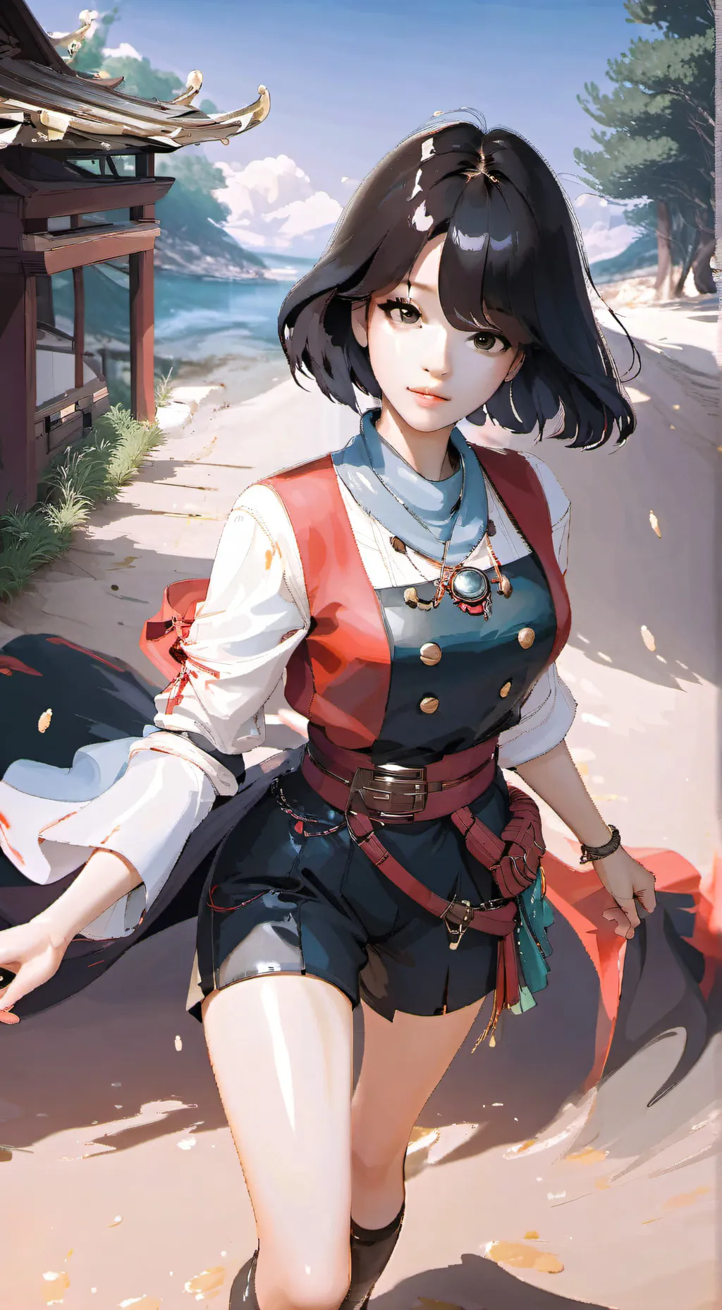 ai character: Ash  background