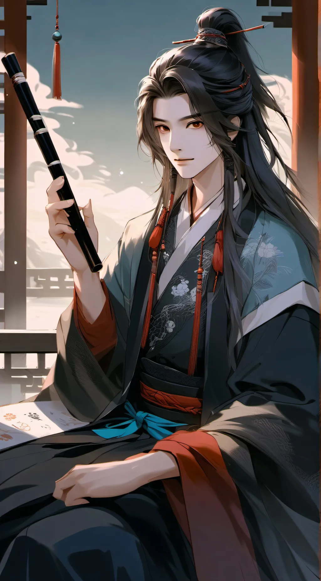 ai character: 肖战 background