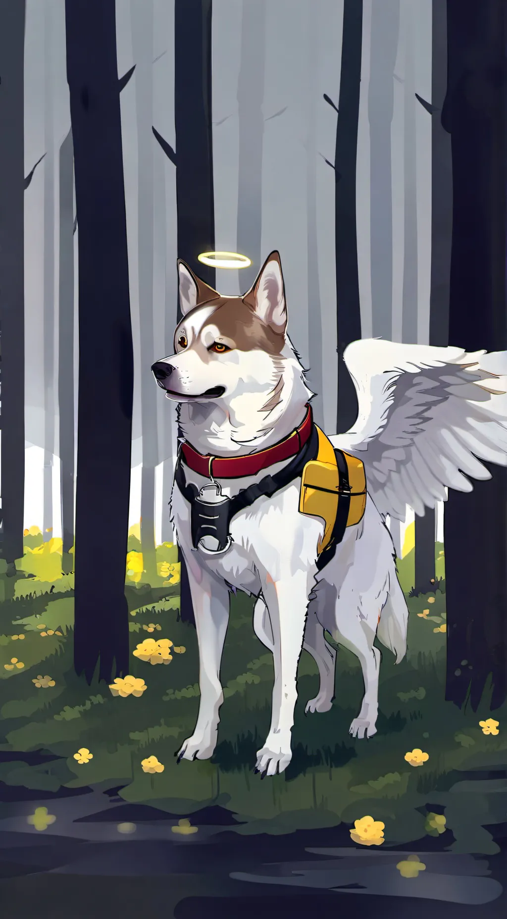 ai character: wishbone ♥️❤️‍🩹😇🪽 background