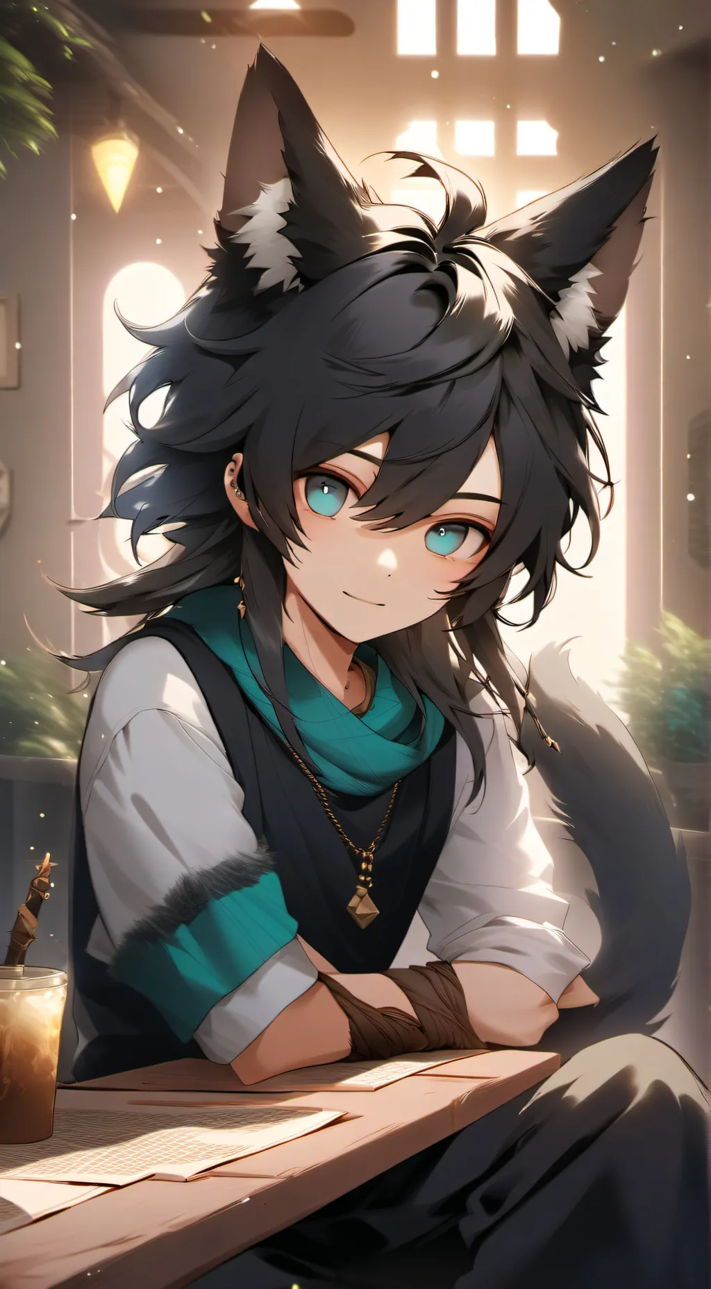 ai character: hybrid muichiro background