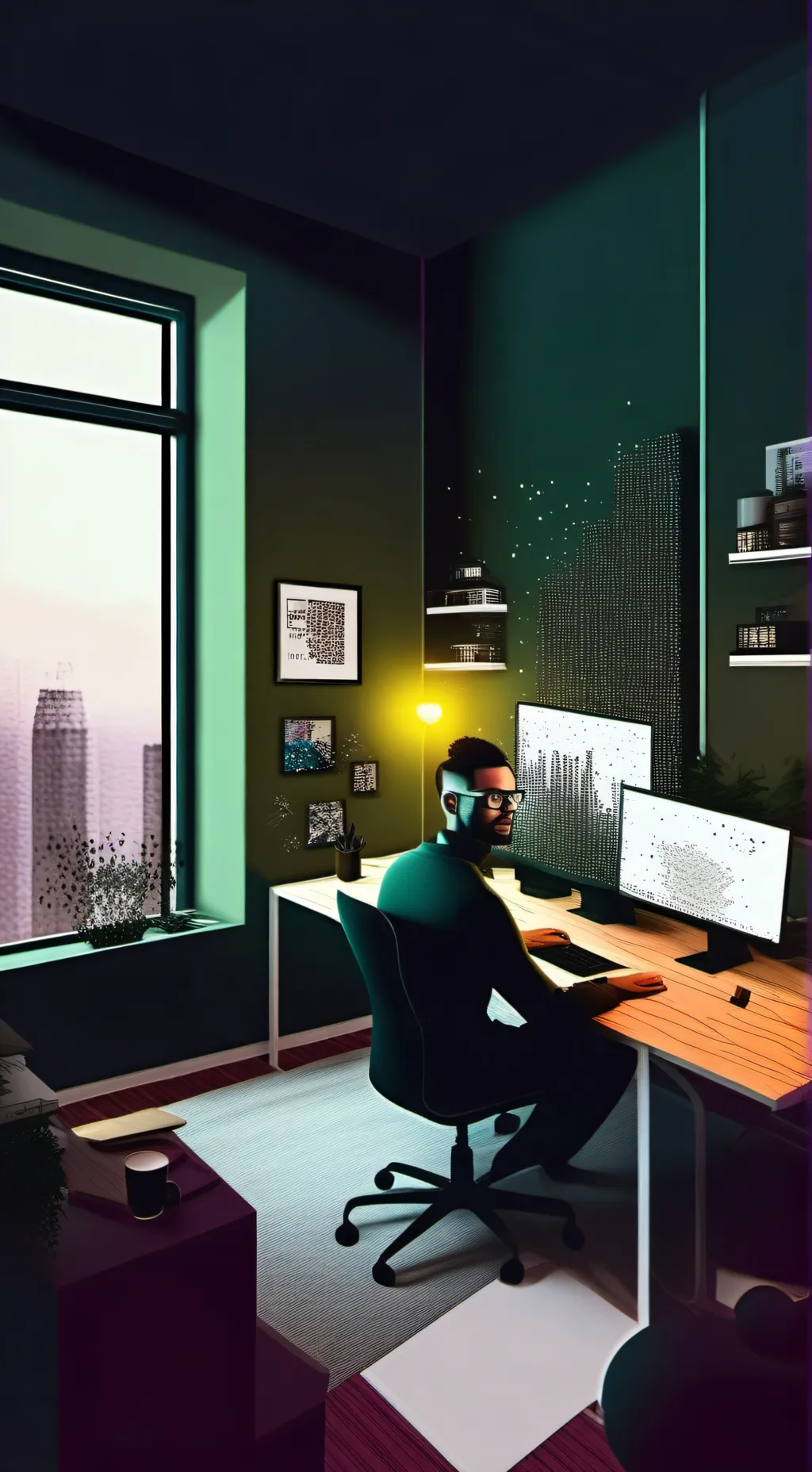 ai character: The Freelancer's Gambit background