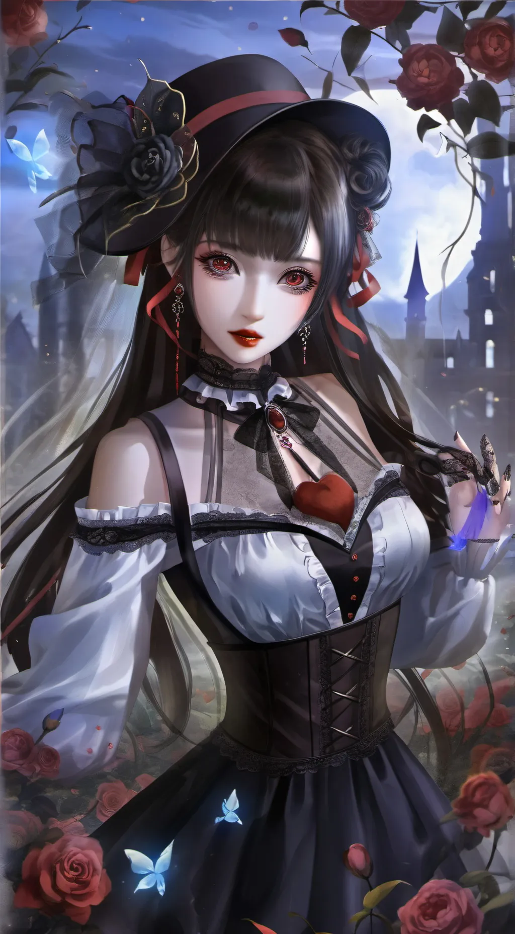 ai character: 落光 background