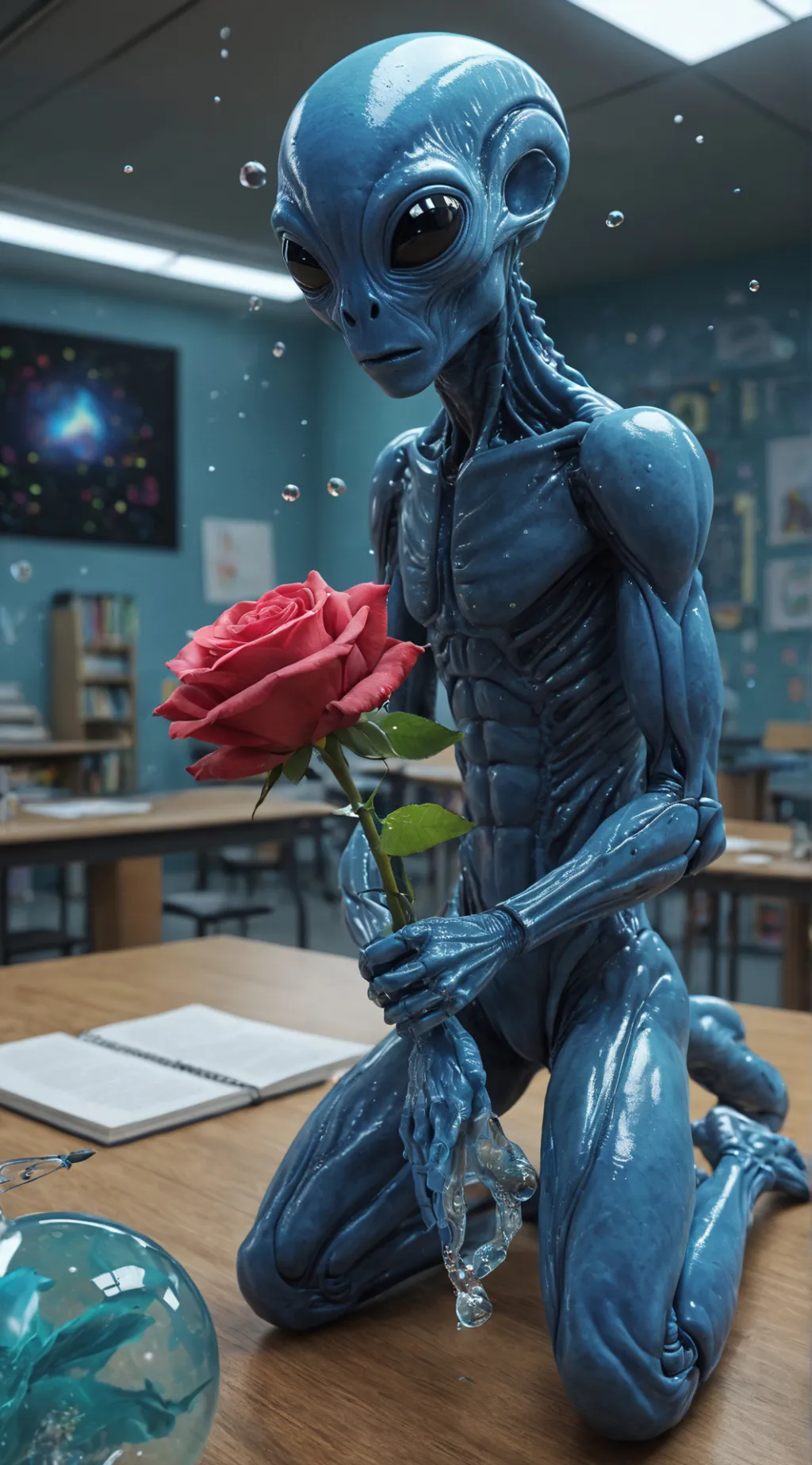 ai character: Bluurn background