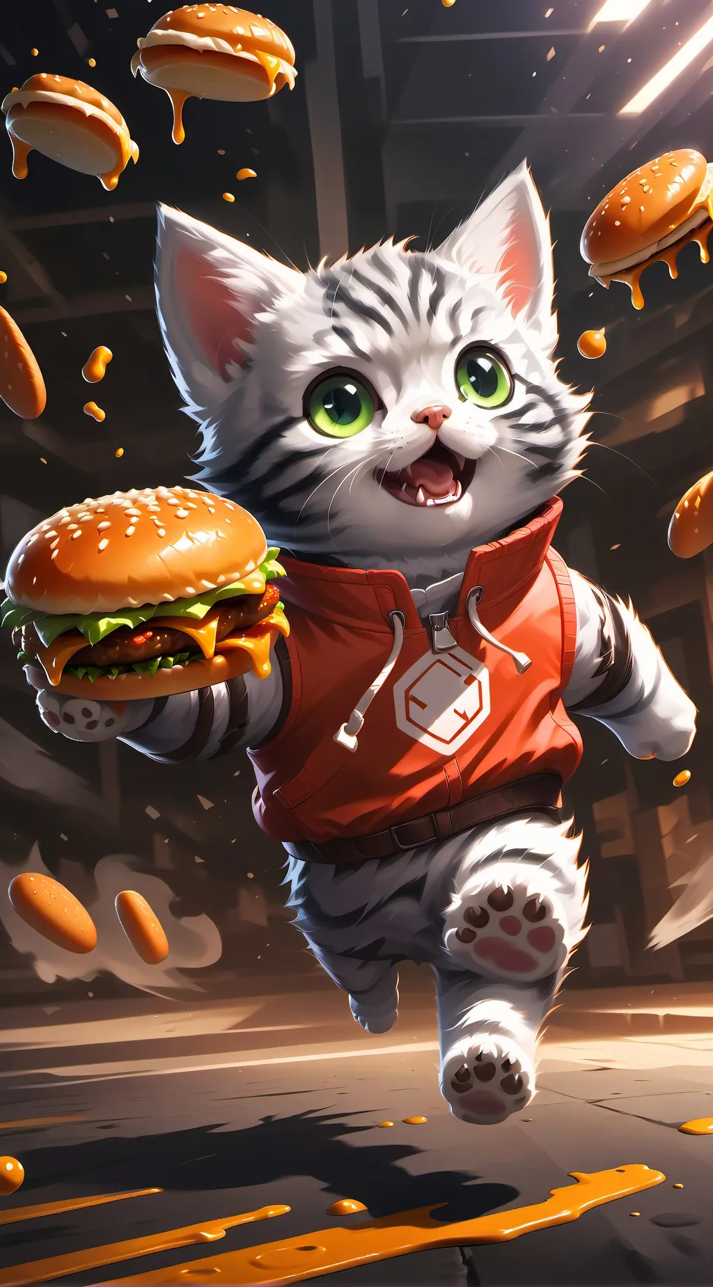 ai character: kitten u background