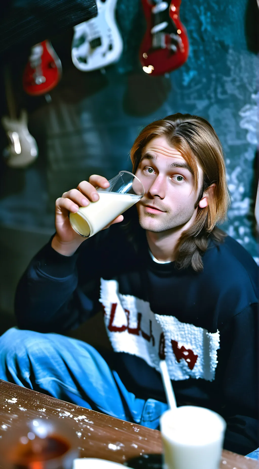 ai character: Kurt Cobain background