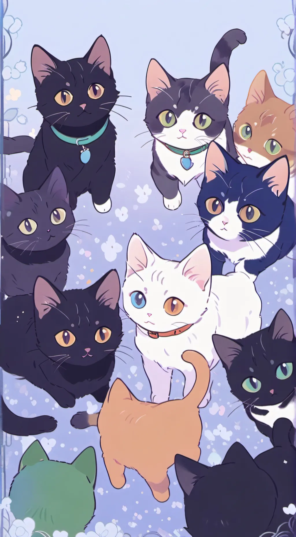 ai character: Коты background