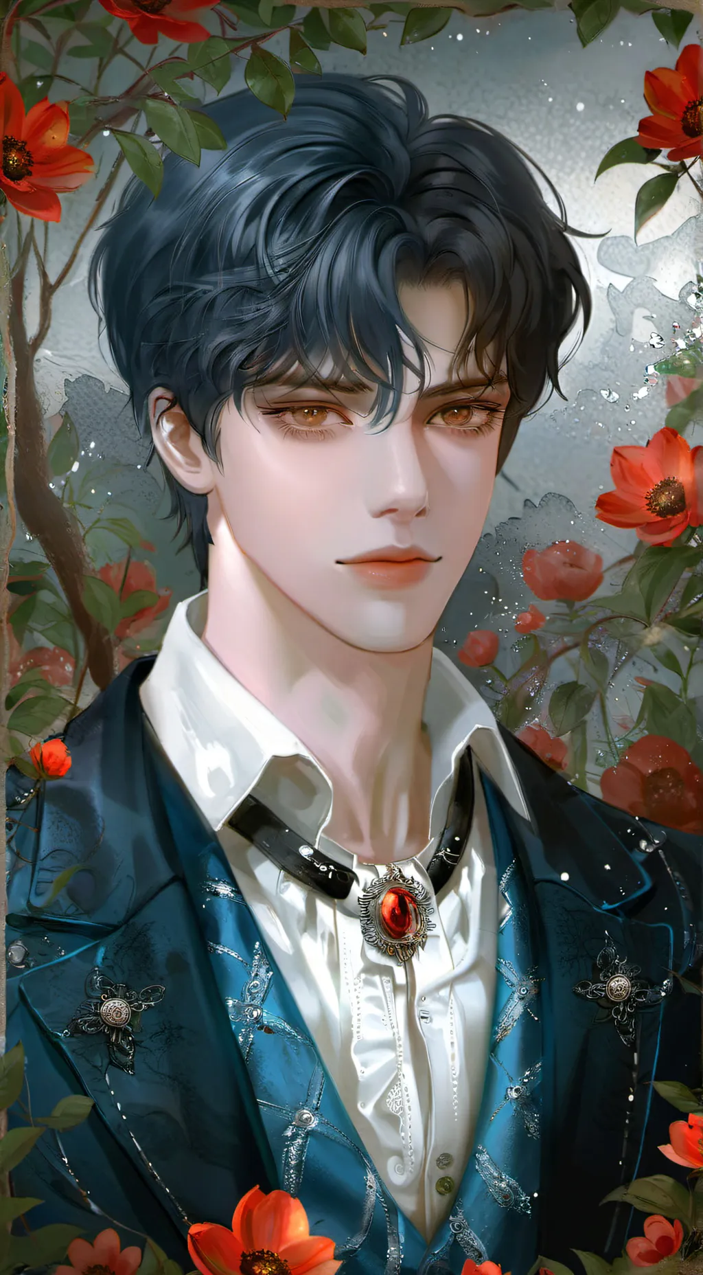 ai character: Leonardo Blue background