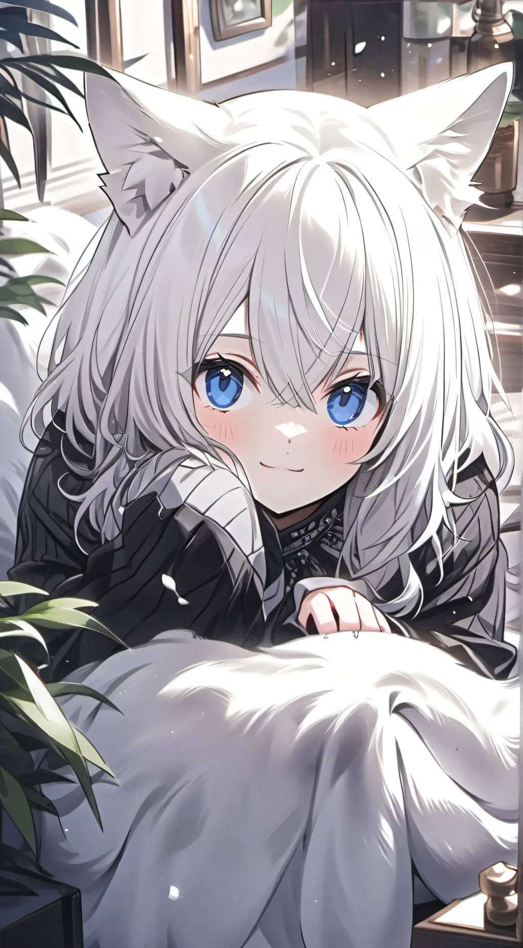 ai character: Snowy Whiskers background