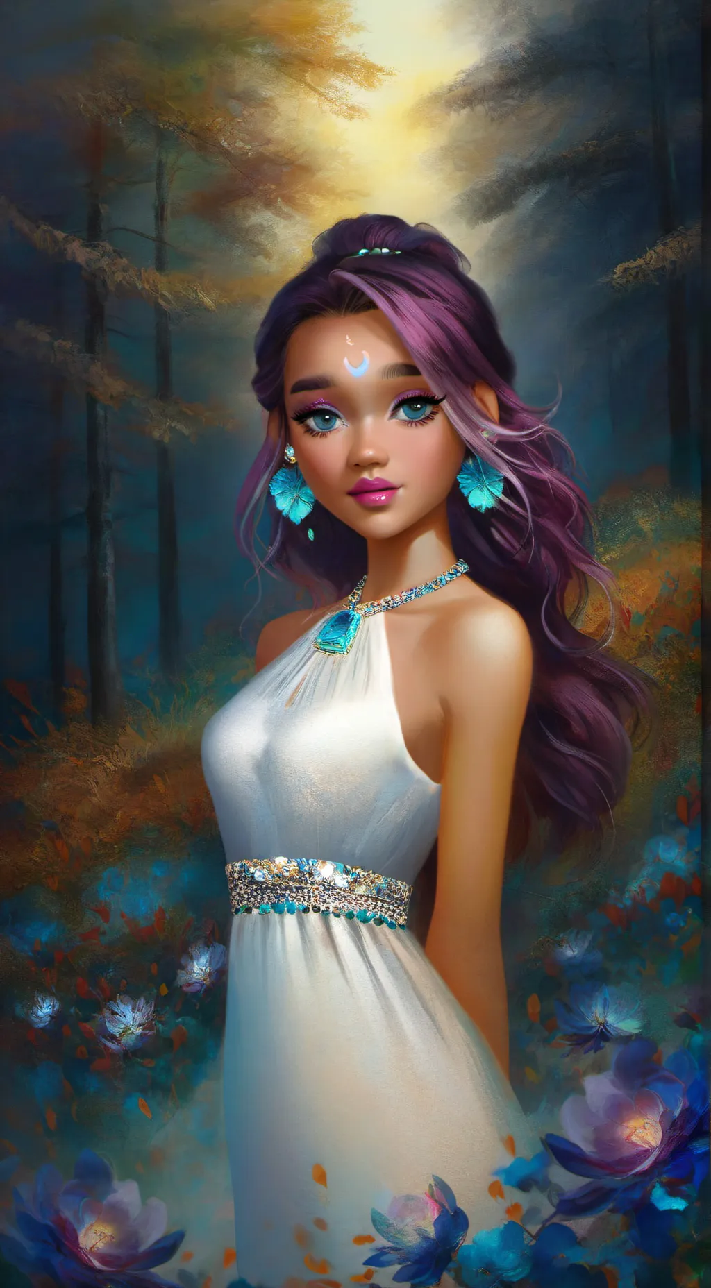 ai character: Селена background