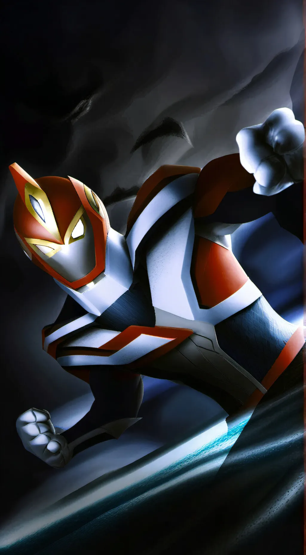 ai character: Ultraman burnmite background