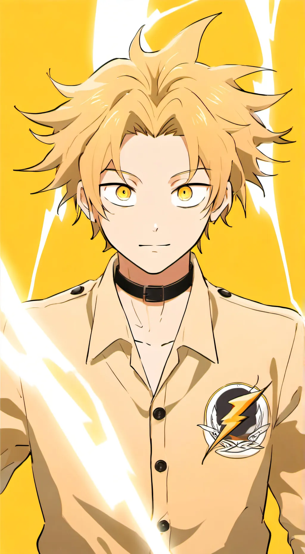 ai character: Denki Kaminari!!  background