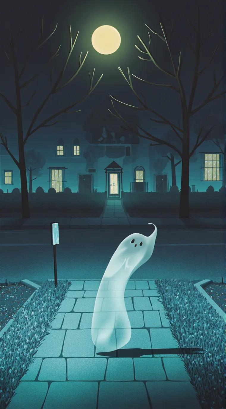 ai character: horror house background