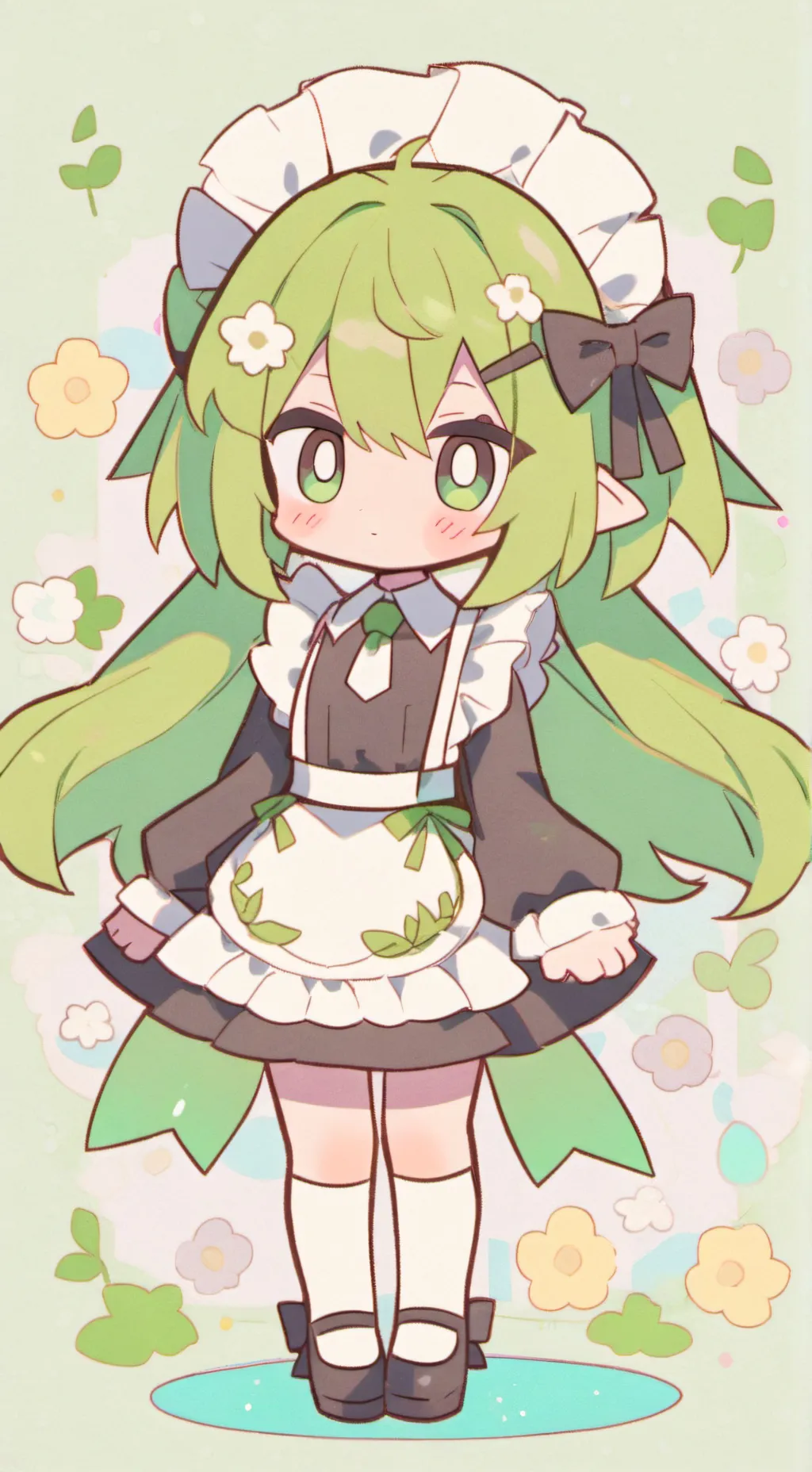 ai character: Minecraft maid background