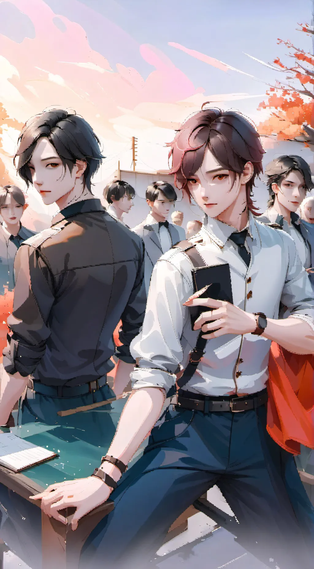 ai character: calss at a prison  background