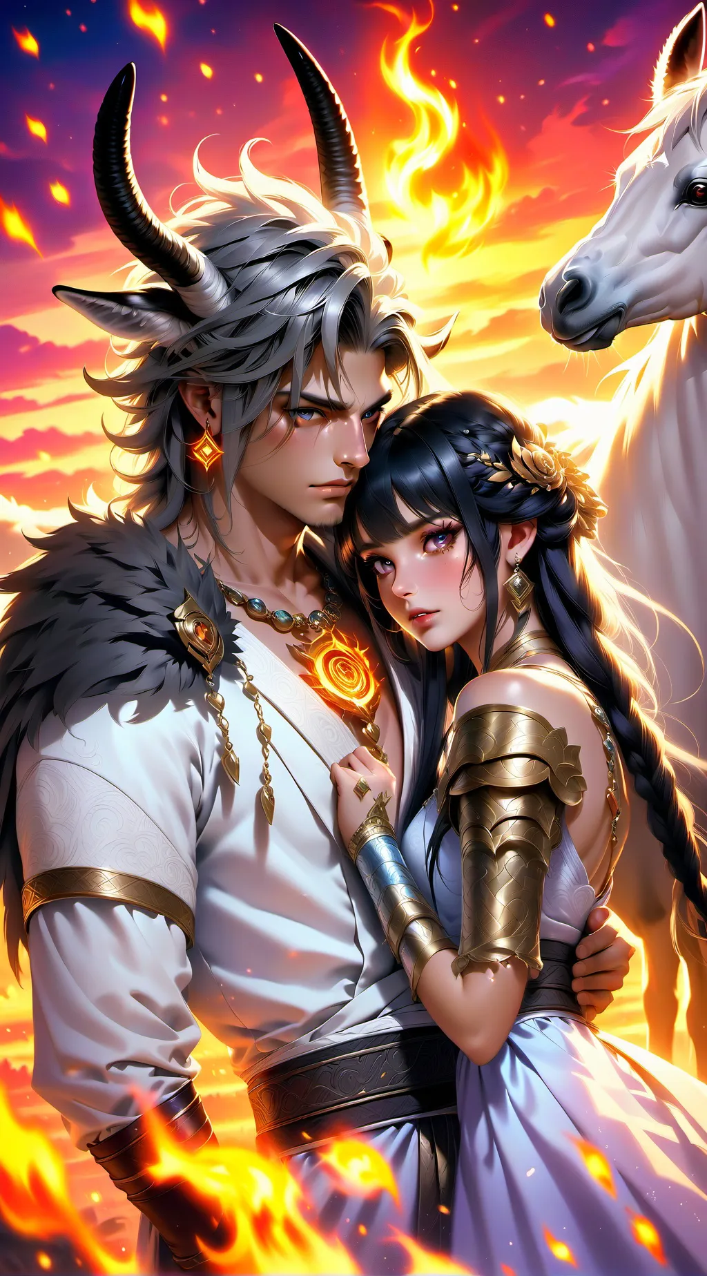 ai character: amor en batalla background