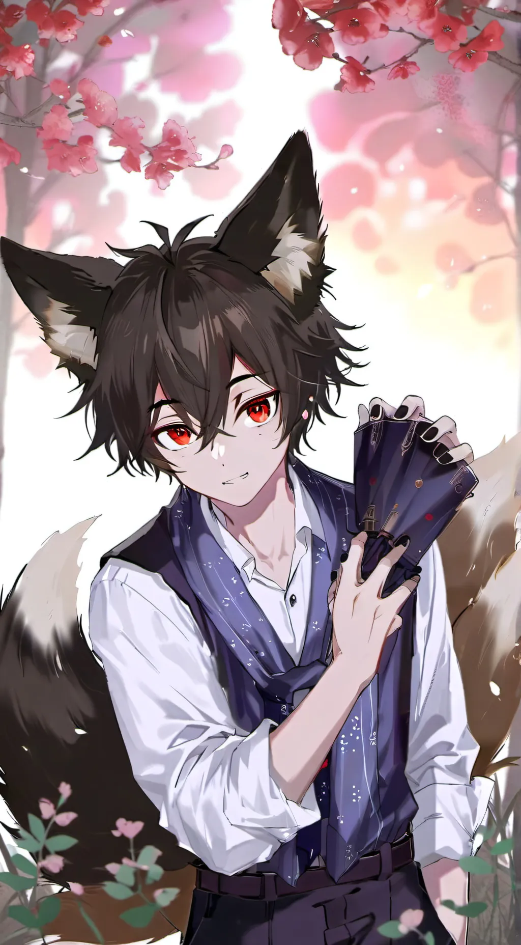 ai character: Red Fox Furry background