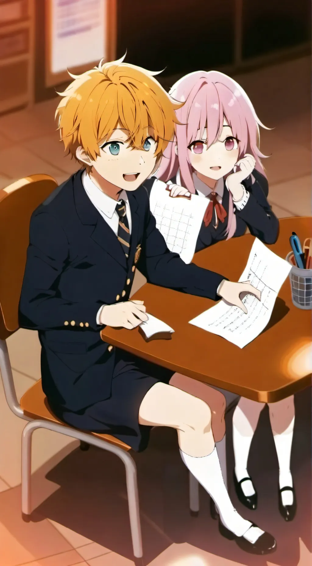 ai character: High school; background