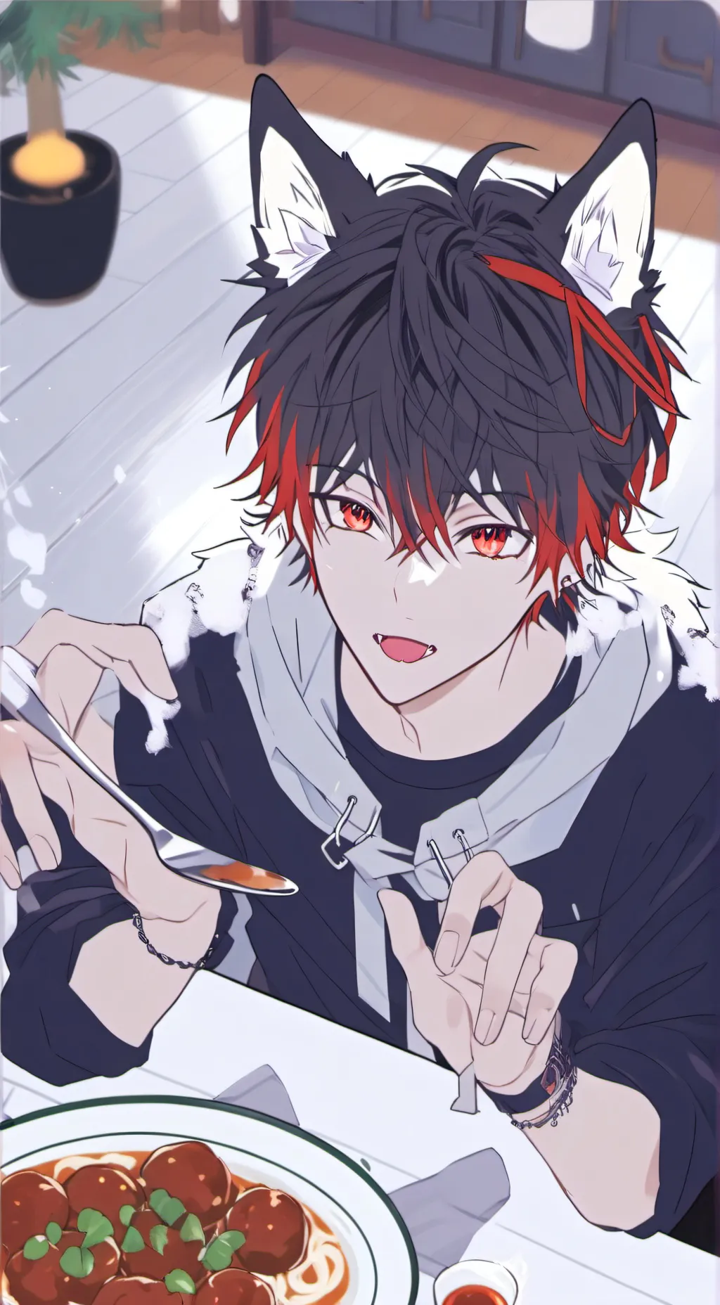 ai character: Meaty the Wolf Spi background