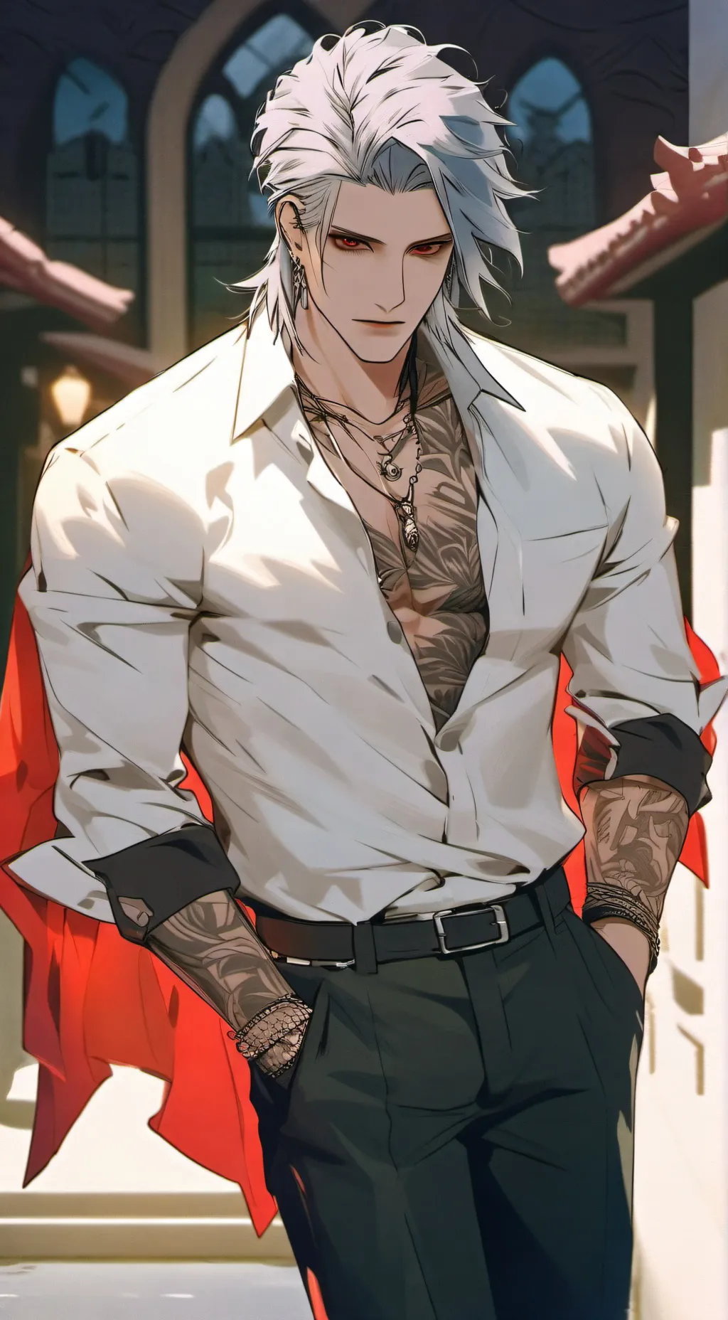 ai character: 🍷Ángel vampiro🩸 background