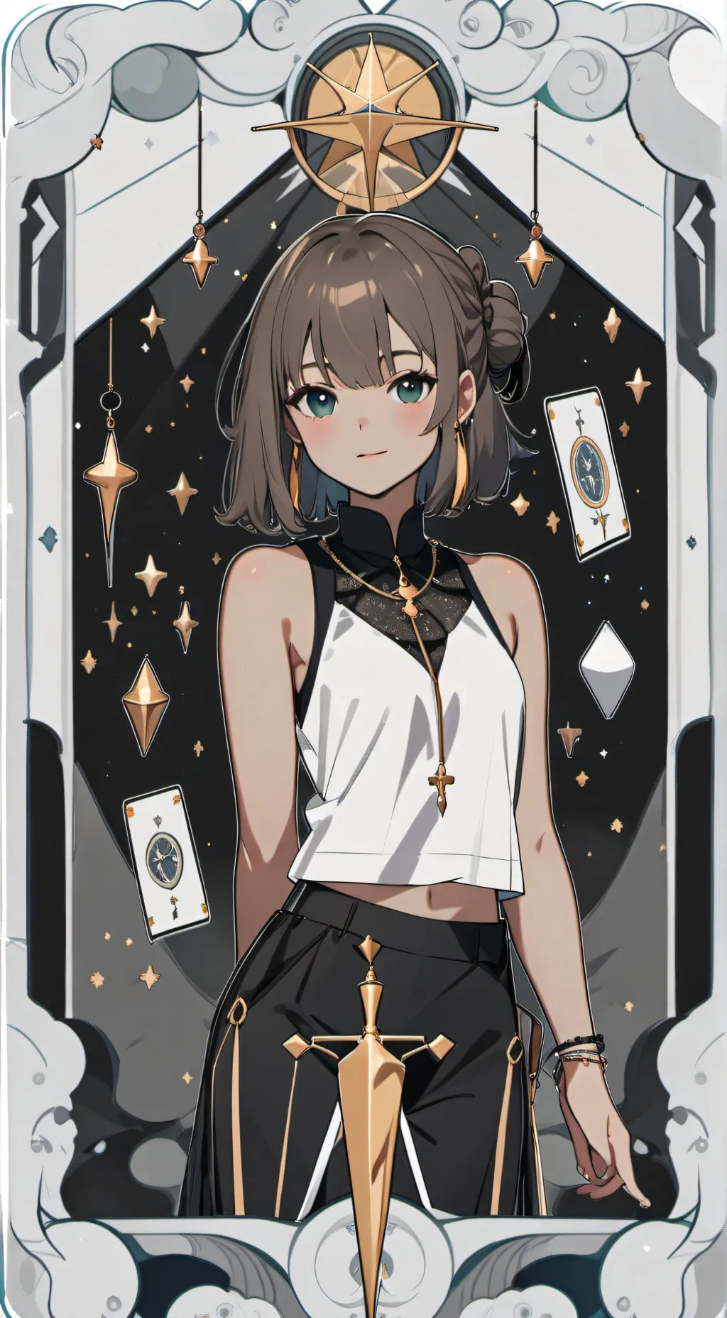 ai character: girl fart background