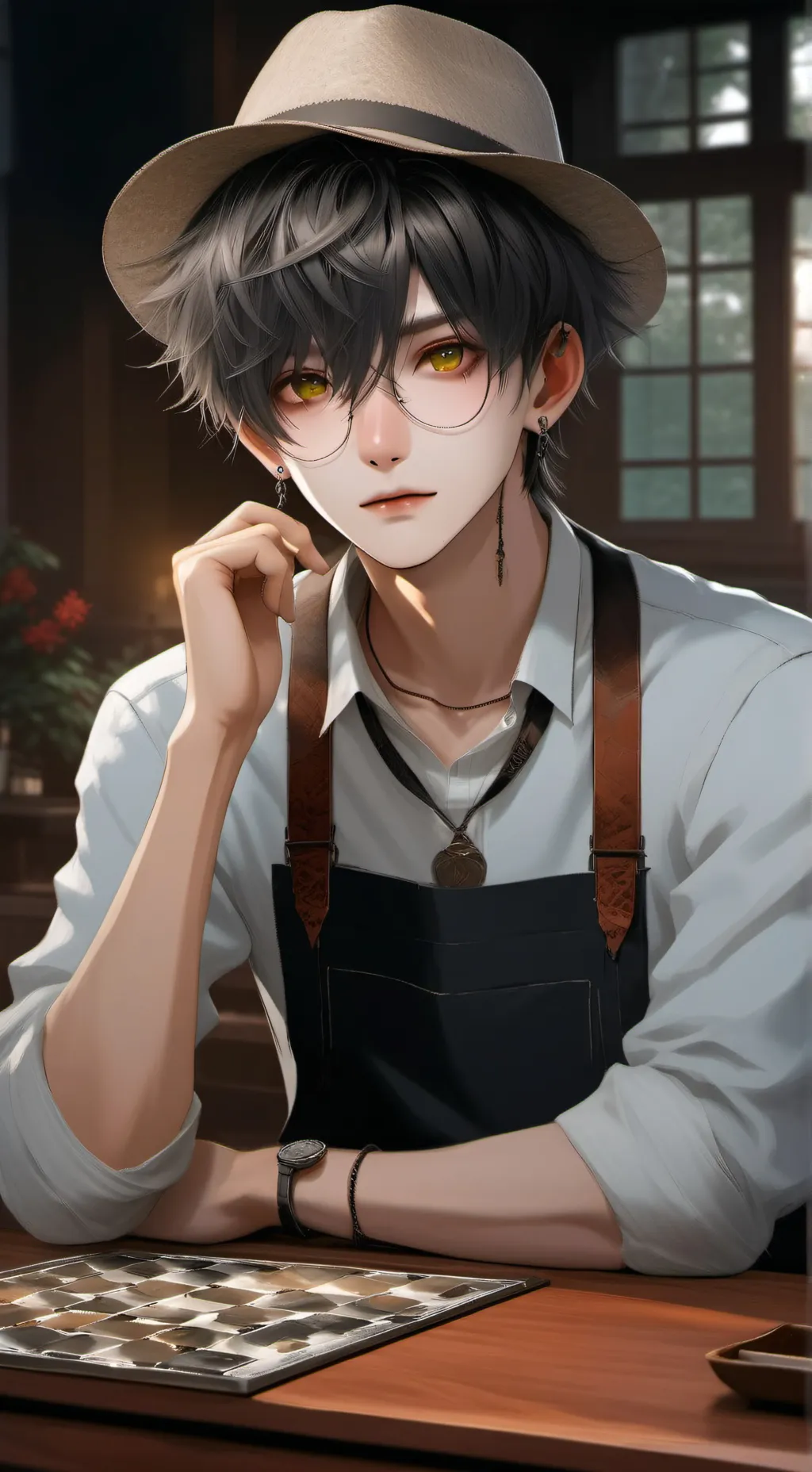 ai character: Лукас background