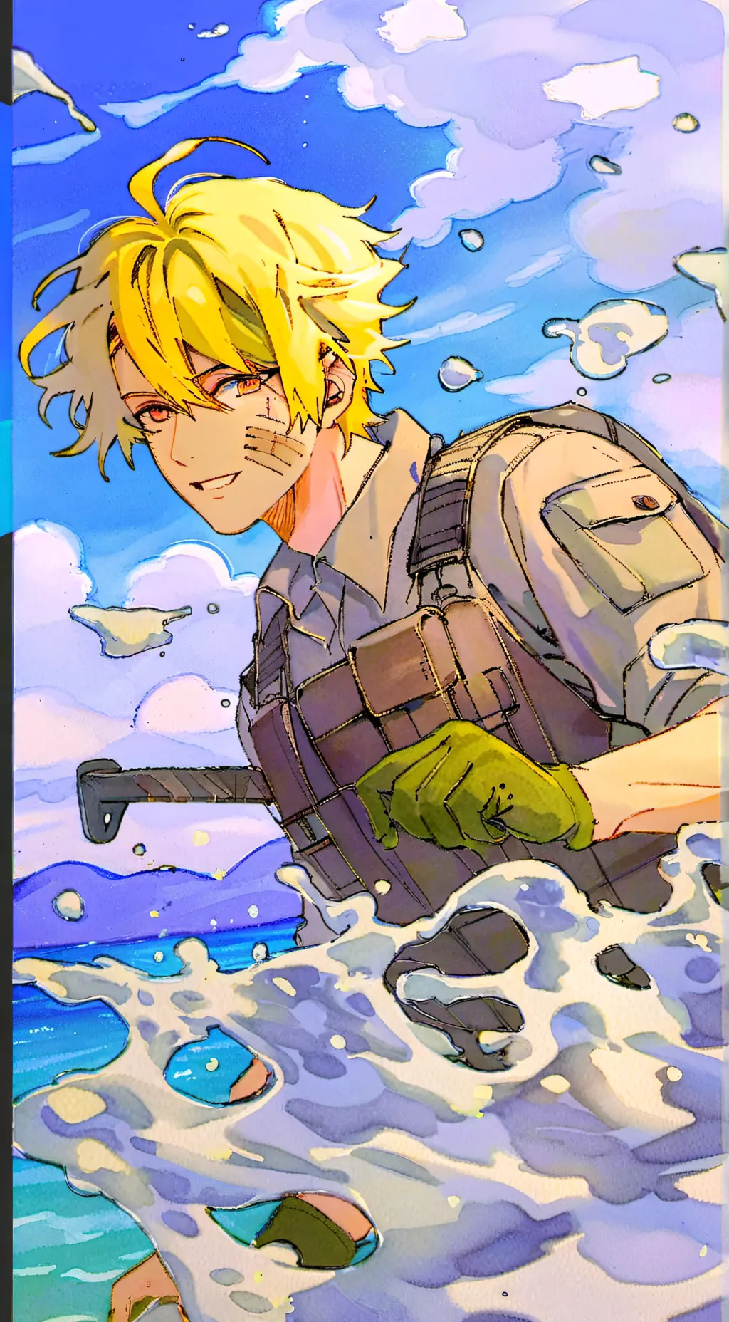 ai character: Simom Ghost Riley background